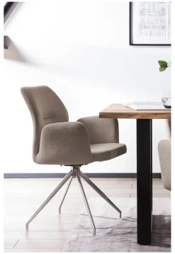 Online Artistiq Living Draaibare Eetkamerstoel Meika Structuurstof, kleur Bruin