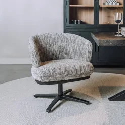 New Tower Living Draaibare Eetkamerstoel Perca Lounge