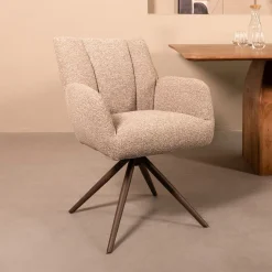 Sale LABEL51 Draaibare Eetkamerstoel Padua Bouclé