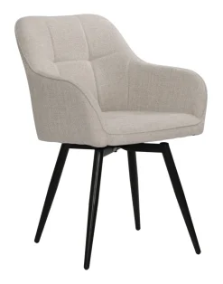 Outlet Artistiq Living Draaibare Eetkamerstoel Shontelle Structuurstof Beige