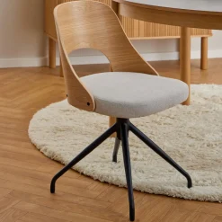 Outlet Bendt Draaibare Eetkamerstoel Vila Eiken, kleur Beige
