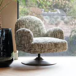 Best Richmond Interiors Draaifauteuil Kagney Geweven stof, kleur Bruin