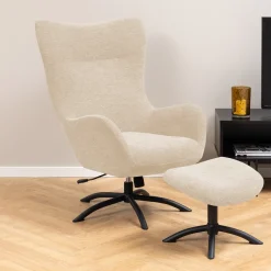 Bendt Draaifauteuil Keaton met voetenbankje