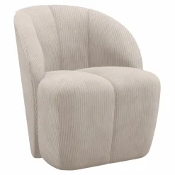 Discount WOOOD Draaifauteuil Mojo Ribstof, kleur Ecru