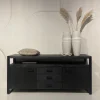 Clearance Livingfurn Dressoir Norris Mangohout en staal