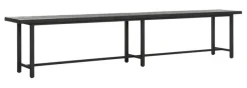 Clearance DTP Home Eetkamerbank Beam Teakhout, kleur Zwart
