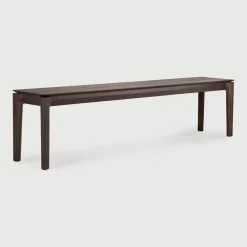 Discount Ethnicraft Eetkamerbank Bok Gevernist Eikenhout, kleur Bruin