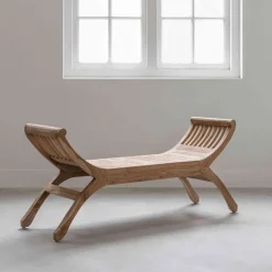 New MUST Living Eetkamerbank Cleopatra Teakhout, 105cm