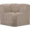 Sale WOOOD Eetkamerbank Mojo Geweven Rib, Hoek, kleur Donker Zand
