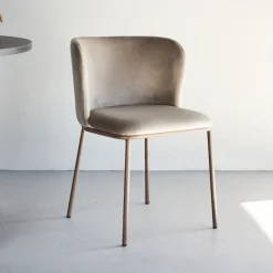 Hot Nohr Eetkamerstoel Almetra Velvet, kleur Beige