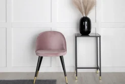 Outlet Nohr Eetkamerstoel Amon Velvet, Met zwart/messing onderstel