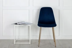 Online Nohr Eetkamerstoel Austina Velvet, Met messing onderstel