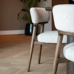 Discount Richmond Interiors Eetkamerstoel Basker Linear stof, kleur Naturel