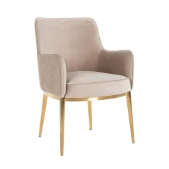 Online Richmond Interiors Eetkamerstoel Breeze Velvet Khaki