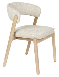Zuiver Eetkamerstoel Bright Eikenhout en stof, kleur Beige