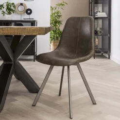 LifestyleFurn Eetkamerstoel Celia Vintage PU-leder