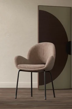 Discount Nohr Eetkamerstoel Chelci Velvet, kleur Bruin