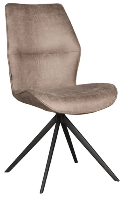 Sale LABEL51 Eetkamerstoel Comfy Micro suede, kleur Taupe