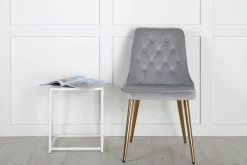 Outlet Nohr Eetkamerstoel Damar Velvet, Messing onderstel