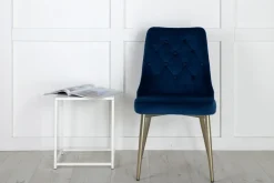 Outlet Nohr Eetkamerstoel Damar Velvet, Messing onderstel
