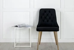 Outlet Nohr Eetkamerstoel Damar Velvet, Messing onderstel