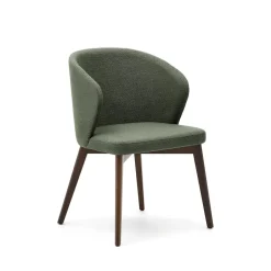 New Kave Home Eetkamerstoel Darice Walnoot onderstel
