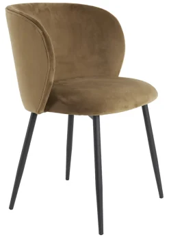 Hot Light & Living Eetkamerstoel Elyna Velvet Bruin