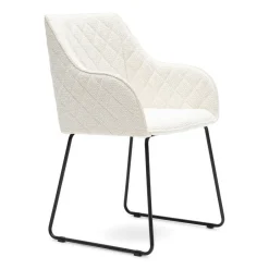 New Rivièra Maison Eetkamerstoel Frisco Drive Bouclé, kleur Simply White