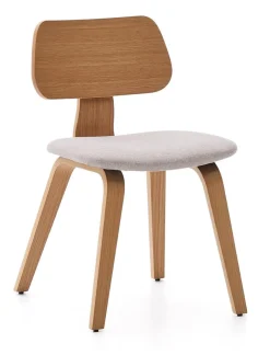 Sale Kave Home Eetkamerstoel Gena Rubberhout en stof