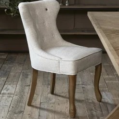 Discount Rivièra Maison Eetkamerstoel George Rich Tweed, kleur Antique White