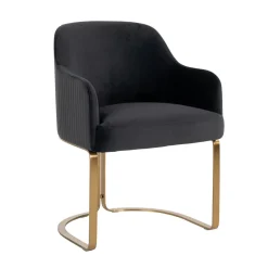 Sale Richmond Interiors Eetkamerstoel Hadley Velvet, kleur Antraciet