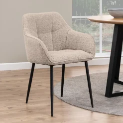 Online Bendt Eetkamerstoel Helena Bouclé, kleur Beige