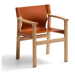 Clearance Kave Home Eetkamerstoel Jan Leder en essenhout