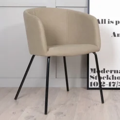 Hot Nohr Eetkamerstoel Karna Linnenlook, kleur Beige