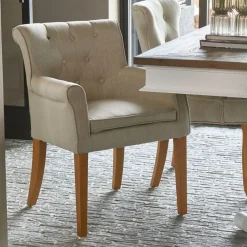 Outlet Rivièra Maison Eetkamerstoel La Scala Linen, kleur Flax