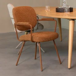 Sale LABEL51 Eetkamerstoel Lausanne Met armleuning, Bouclé