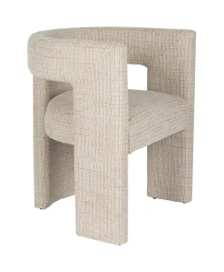 Online Dutchbone Eetkamerstoel Medina Geweven stof, kleur Beige
