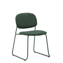 New Kave Home Eetkamerstoel Meli Chenille, kleur Groen