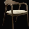 Outlet Richmond Interiors Eetkamerstoel Mihara Geweven stof en hout