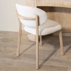 Clearance Eleonora Eetkamerstoel Mikky Eikenhout en stof