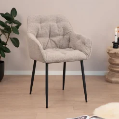 Best Sohome Eetkamerstoel Milly Bouclé