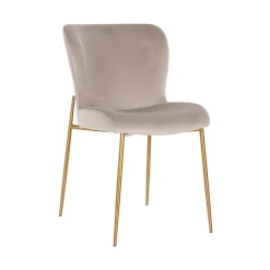 Discount Richmond Interiors Eetkamerstoel Odessa Velvet, kleur Khaki