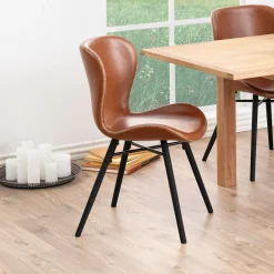 Bendt Eetkamerstoel Olle PU, kleur Cognac