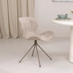 Clearance Zuiver Eetkamerstoel OMG Chenille Beige