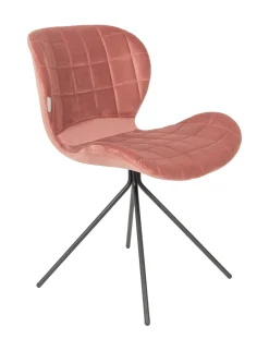 New Zuiver Eetkamerstoel OMG Velvet Roze