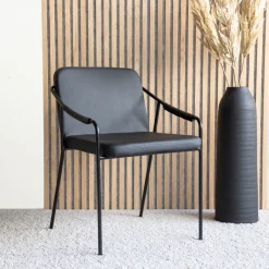 Best Nohr Eetkamerstoel Prescott Lederlook, kleur Zwart