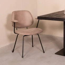 Online LABEL51 Eetkamerstoel Rivano Microsuede