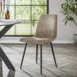 Clearance LifestyleFurn Eetkamerstoel Salim Rib
