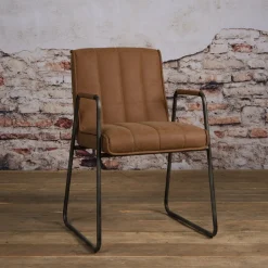 Best Tower Living Eetkamerstoel Santo met armleuning, kleur Bruin