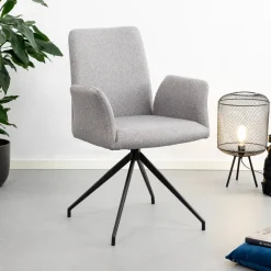 Best Sohome Eetkamerstoel Ulf, Draaibaar, kleur Lichtgrijs
